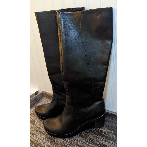 COPY - Dansko Women's Tyra Black Soft Leather Tall Boot EU Size 41 - Picture 2 of 8